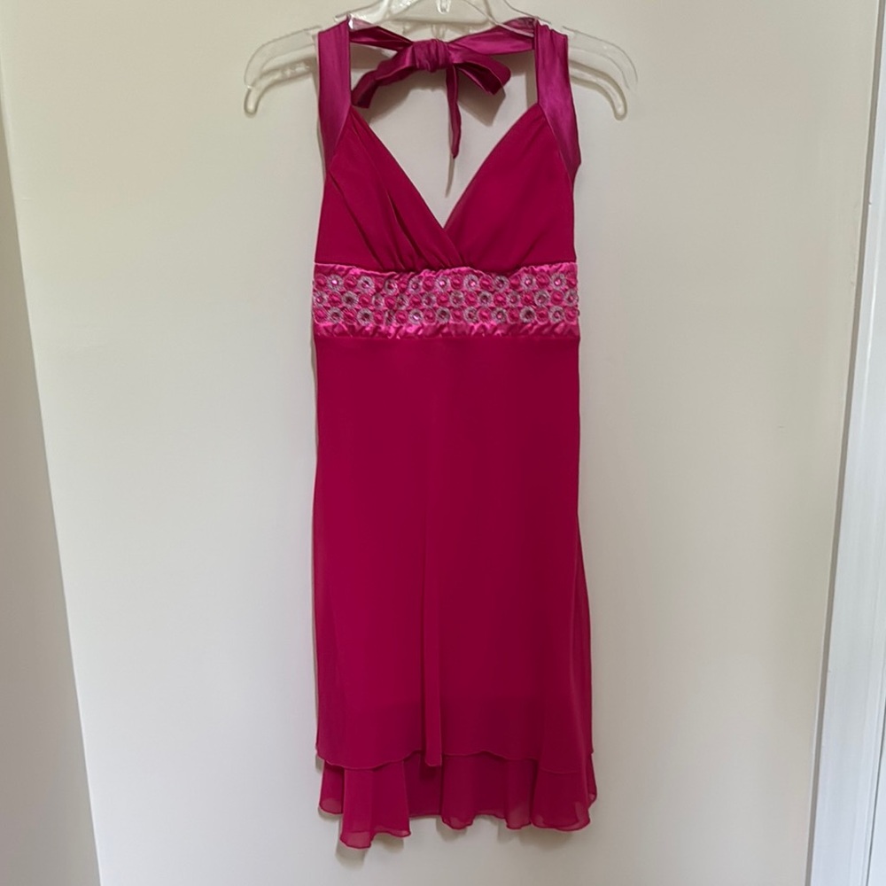 Viva You Pink Halter Babydoll Dress EUC Size M